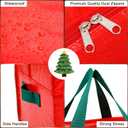 3 x KRYSTY Christmas Tree Storage Bag - Fits Up to 7.5 Foot Xmas Holiday Tree, Zippered Bag, Carry Handles, Durable Waterproof Material, Protects Against Dust and Moisture, Red