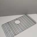 AWOKE Silicone Sink Protectors for Kitchen Sink, 26''x 14'' Folding Non-slip Sink Mat Grid, for Bottom of Farmhouse Stainless Steel Porcelain Sink with Rear Drain (Grey)