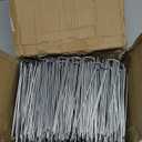 AMAGABELI 6 Inch 500 Pack Galvanized Landscape Staples 11 Gauge Anti-Rust Heavy Duty Garden Stakes Plant Cover Spikes U-Shaped Sod Pins Fence Stakes for Weed Barrier,Irrigation Tubing,Lawns,Decoration