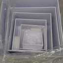 6 Pcs White Acrylic Boxes for Display as Buffet Risers and Stands, Food Risers for Party, Table, Stands, including 8,7,6,5,4,3 Inch, (Small, 6Pcs, White)
