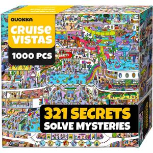 QUOKKA 1000 Piece Jigsaw Puzzle for Adults Cruise Vistas  Premium Box Packaging with Extra Fun Challenges - Stunning Scenic Animal Puzzle - Perfect for Relaxation & Creativity & Gift Giving