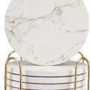 6 Marble Wine Coasters