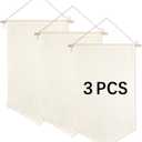 3 PCS Canvas Banners Wall Hanging Brooch Jewelry Storage Case Stand Enamel Pin Display, Sublimation blank Banner,Holder Earrings Necklace Pin Collection Organizer