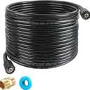 Pressure Washer Hose 50 FT X 1/4 Inch, Replacement Power Washer Hose for Most Brands, M22 14mm or M22 15mm Brass Thread, 3600 PSI
