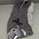 AOFITEE Dog Coat, Warm Dog Winter Coat, Reflective Turtleneck Large Dogs Jacket with Harness Built in, Turtleneck Pet Winter Jacket, Waterproof Pet Snow Jackets Fleece Vest, Grey XL