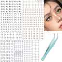 NOOEPC 660Pcs Resin Face Gems Hair Gems, 3/4/5/6 mm DIY Self-Adhesive Rhinestones, Pearl/Clear Rhinestone/Ab Rhinestone for Makeup, Crafts