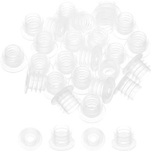 PATIKIL Bottle Adapter 0.43"/11mm, 25 Pcs Press in Bottle Adapter Plug for Oral Dispensers Liquid Oil Plastic Glass Bottles Stopper, Clear