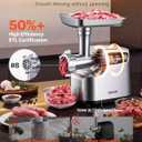VEVOR Electric Meat Grinder, 5 Lbs/Min Capacity, #8 Meat Mincer with 3 Grinding Plates, 3 Sausage Stuffing Tubes & Kubbe Kit, 700W/0.77HP Sausage Stuffer Maker for Home Kitchens, ETL Listed