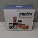 Ganiza Smoothie Blender, 900W Blenders for Shakes and Smoothies, 15-Piece Personal Blender and Grinder Combo for Kitchen, Smoothies Maker with 4 BPA-Free Portable Cup, Nutritious Recipe (Black)