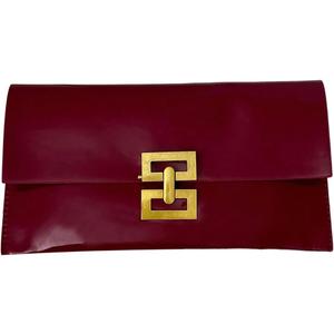 Verdusa Women's Clutch Evening Bags Trendy Envelope Handbags Metallic Purses Formal Wedding (Burgundy)