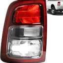 Tail Light Black Bezel Compatible With 2019-2023 Dodge Ram 2500 Left Driver Side Taillight Replace 68409003AD