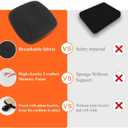 kingphenix Car Seat Cushion with 1.2inch Comfort Memory Foam, Seat Cushion for Car and Office Chair (Black)