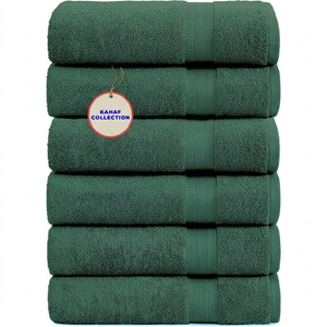 100% Cotton Bath Towels, 24x48 Pack of 6 Towels, Quick Dry, Highly Absorbent, Soft Feel Towel, Gym, Spa, Bathroom, Shower, Pool, Luxury Soft Towels (Aqua, 24x48 - 6 Pack)