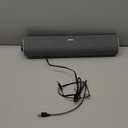 SOULION R50 Bluetooth Computer Speakers, 3.5mm PC Sound Bar for Desktop Monitor, Wired USB Powered & Colorful LED Lights with Switch Button, Surround Sound Soundbar PC Spearkers for Computer (Dark Grey)