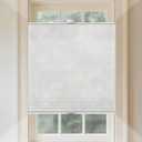 Custom Size Tension Holding Top Down Bottom Up Cellular Shades, Privacy Light Filtering Top Down Bottom Up Cellular Shades, Energy-Saving Honeycomb Blinds, Noise Reduction Honeycomb Blinds (01- Light Filtering- Snow White)