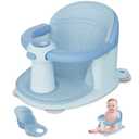 Baby Bath Seat for Babies 6 Months & Up - Baby Bath Seats for Babies Sitting Up | Non-Slip Baby Bath Chair with Cushion & Suction Cup | Toddler Bath Seat Newborn Infants Baby Bathtub Seat (Blue)