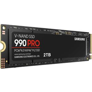 Samsung 990 PRO SSD 2TB NVMe M.2 PCIe Gen4, M.2 2280 Internal Solid State Hard Drive, Seq. Read Speeds Up to 7,450 MB/s for High End Computing, Gaming, and Heavy Duty Workstations, MZ-V9P2T0B/AM
