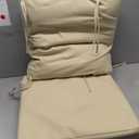 MIULEE Beige Outdoor Dining Cushion 20x20 Inch Waterproof & 3 Year Color Fastness Deep Seat and Back Cushion for Patio Furniture Chair with Ties