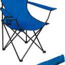 Trademark Innovations Folding Outdoor Beach Camp Chair, 18" L x 31" W x 32" H, Blue