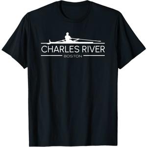 Boston Massachusetts Souvenir Gifts Co. Charles River Rowing Crew ERG Boston Massachusetts Boat Race T-Shirt 2XL
