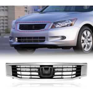 BXZ Front Upper Bumper Grille Chrome Grill For Honda Accord Sedan 2008 2009 2010 HO1200222