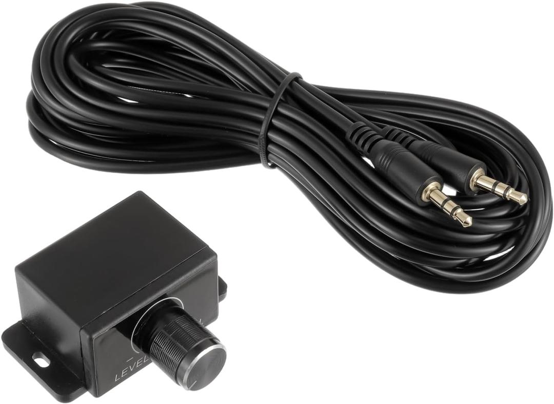Universal Car Amplifier Level Controller Car Audio Control Knob Sub Amp Volume Control Cable with 3.5mm Wire for Car Motorcycle Speakers Home Theater