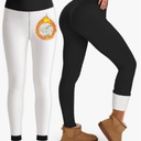 Bluemaple Women's Fleece Lined Leggings High Waisted Tummy Control Thermal Warm Winter for Women Workout Yoga Pants, Size Medium