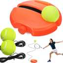 NUOBESTY Tennis Buddy Tennis Trainer Rebound Ball with String Solo Portable Practice Rebounder Equipment for Adult Beginner, Self Training Base Tool with 3 Balls for Indoor Outdoor, 20.00X20.00X4.00cm/7.86X7.86X1.57"