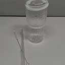 Glass Cups with Lids and Glass Straws, High Borosilicate 20OZ Tumblers for Coffee, Tea, Juice, Smoothies, Hot/Cold Drinks at Home, Office, Pack of 1