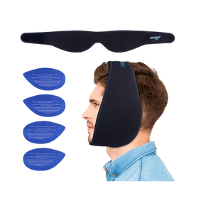 NEWGO Wisdom Teeth Ice Pack Head Wrap for Face Oral Surgery, Jaw Ice Pack for Face with 4 Hot Cold Gel Pack for TMJ, Tooth Extraction, Tonsillectomy Recovery