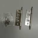 Hickory Hardware P8293-SN Self Mortise Collection Flush/Full Inset Hinges for Face Frame Cabinets - Free Swinging Self-Closing Hinge - Easy Installation - Satin Nickel Finish, Pack of 1 Pair