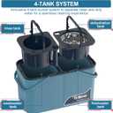 RinseWise Large Gen 1 Mop Bucket Set, Clean/ Dirty Water Separation, Blue