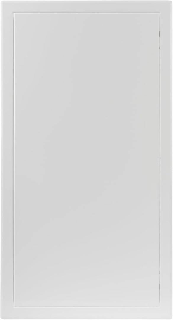 10" x 20" Inch Steel Access Panel (9.8x19.5) for Indoor Use - Opening Flap Cover Plate - Box Door Lock - Door Latch - Inspection Hatch - White Polymer Coating - Intended for Walls and Ceilings
