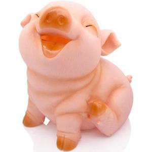 H&W Cute Pig Coin Money Bank, Shatterproof Piggy Bank, Creative Money Bank, Can Store 1000 Coins, Best Bitrthday Gift, Squint Piggy (WK7-D2)