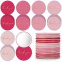 Tioncy 30 Pcs Mother's Gifts Bulk Thank You Compact Mirror for Women Bulk Administrative Professional Day Gifts Mini Pocket Mirror Thank You Gift for Secretary Teacher Nurse(Pink Series)