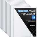 Comic Book Top Loaders for Current, Toploader Hard Sleeves Holder for Comic Books Storage and Display, 10 Pack