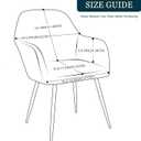 Yonus Dining Room Chair Slipcovers Parsons Chair Covers Sets Armchair Covers Removable Chair Protector Cover Seat Slipcovers for Living Room (1, Grey)