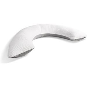 Bedgear Full Body Pillow - U-Shaped Design Ideal for Multiple Sleeping Positions - Provides Cooling and Conforming Support for Pregnant Women - Dual-Sided Washable and Removable Cover - 54" x 15"