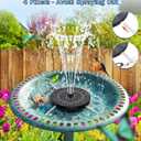 SZMP Solar Water Fountain, 2026 Upgrade 3.5W Solar Bird Bath Fountain Pump with Color LED Lights, 7 Nozzles & 4 Fixed Rods for Garden, Patio, Pond, Pool, Fish Tank, Outdoor Water Feature