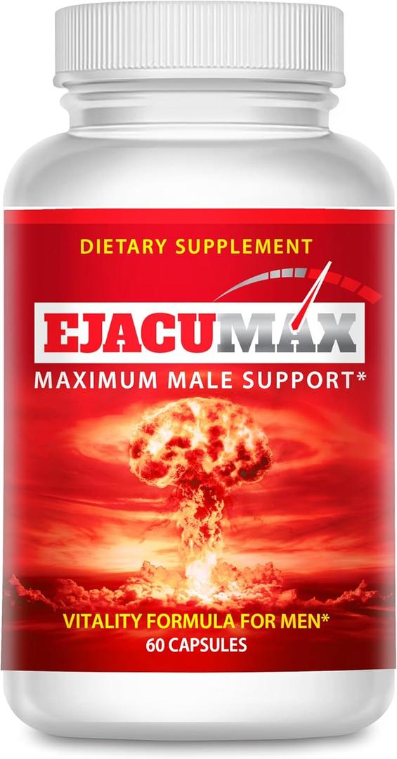 Ejacumax Vitality- Prenatal Vitamins for Men- Fertility Formula - Male Semen Volume Enhancer- High Potency Sperm Count Boosting Formulation- All Natural and Effective- 60 Capsules