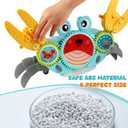 Crawling Crab Gear Set Toy - Tummy Time Musical Crab Toys Stacking & Building Blocks Educational STEM Game for Toddlers & Kids 3-5, 1 2 3 Yr Old Birthday Gift Christmas Stuff for 0-36 Month Boys Girls
