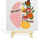 Mental Health Gifts for Women Men, Anxiety Relief Gifts, Calming Gifts for Anxiety Women Men Therapist, Mental Health Decorations for Home Office, Calming Decor for Anxiety, Your Anxiety Is