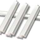 Mahjong All-in-One Tile Rack & Pusher, [Set of 4] Clear Acrylic Mahjong Combo, Modern American Majiang Tile, 18'' Ivory White Acrylic Mahjong Tile Racks/Trays/Holders(Ivory White)