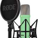 RDE NT1 Signature Series Large-Diaphragm Condenser Microphone with Shock Mount, Pop Filter and XLR Cable for Music Production, Vocal Recording, Streaming and Podcasting (Green)