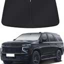 Car Sun Shade for 2021-2025 2026 Chevrolet Tahoe Accessories Windshield Sunshade Cover Front Window Shade Custom Fit Tahoe Sun Visor Protector Foldable Blocks UV Rays