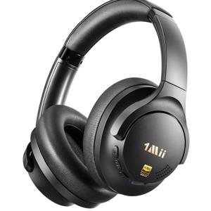 1Mii Y8+ Hybrid Active Noise Cancelling Headphones, 100H Playtime, Bluetooth 6.0 Over Ear LDAC Wireless Hi-Res Audio & Deep Bass, Comfortable for Travel Airplane Home Office, Custom EQ via APP,