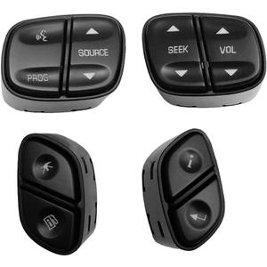 JOYTUTUS Steering Wheel Radio Control Switch Buttons fits Silverado Sierra 2003-2007, Trailblazer & Envoy 2004-2009, Tahoe & Yukon 2003-2006, Replaces OE# 21997738, 21997739, 1999442, 1999443