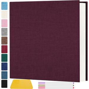 Zesthouse Photo Album Self Adhesive Pages, 60 Pages Magnetic Scrapbook Albums with Sticky Page, Photos Album Holds 8x10 & 5X7 & 4x6 & 6x8 & 3x5, Large Picture Book Ideal Gift for Family Wedding Baby
