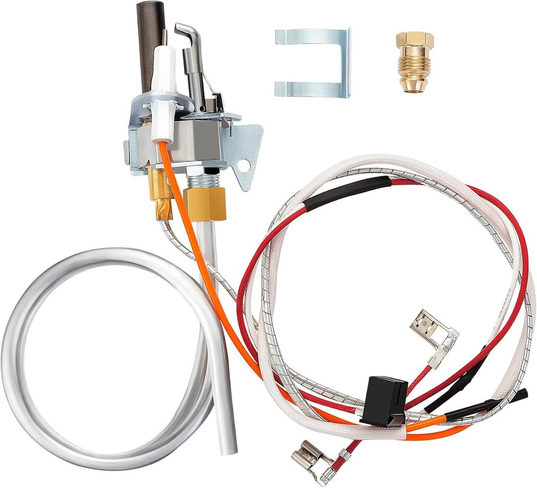 100112330 9007876 9007877 Water Heater Pilot Assembly Nat Gas Thermopile Assembly Compatible with Reliance Whirlpool A.O.Smith Kenmore State American Water Heaters, Replace for 300 301 Series
