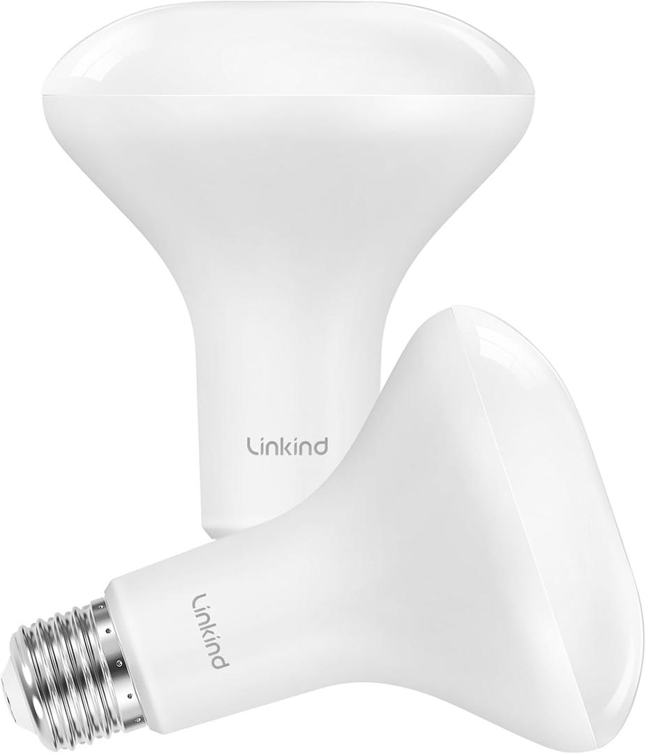 Linkind BR30 LED Flood Light Bulbs Indoor, 65W Equivalent Dimmable LED Recessed Bulbs, 10W 850 Lumens, 2700K Soft White E26 Base, Recessed Can Light Bulb for Bedroom Dining Room Bathroom, 2 Packs